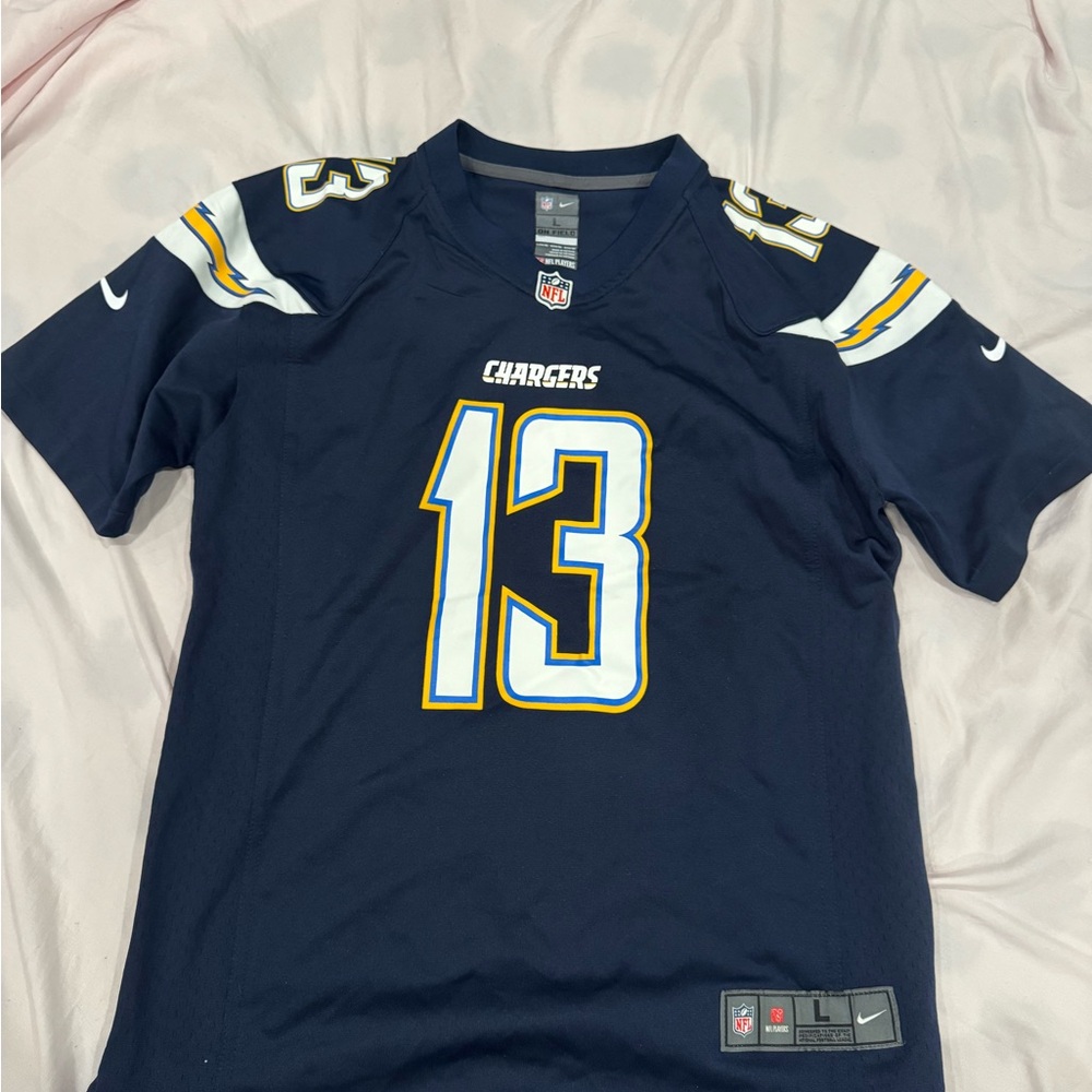 NFL LA Los Angeles Chargers Allen 13 Navy Blue On Field Jersey youth large 14/16